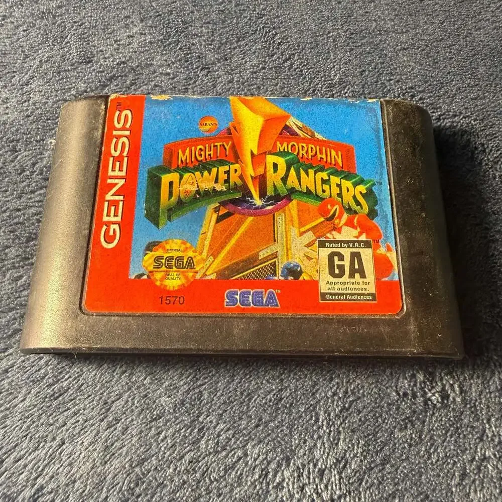 Mighty Morphin Power Rangers Sega Genesis Game Cartridge